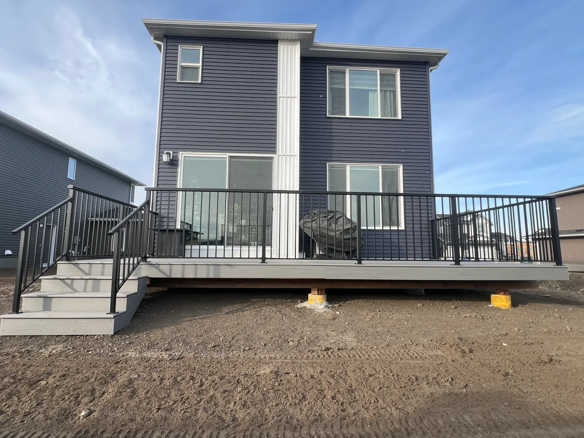 PVC deck installation in Calgary using TimberTech and AZEK products