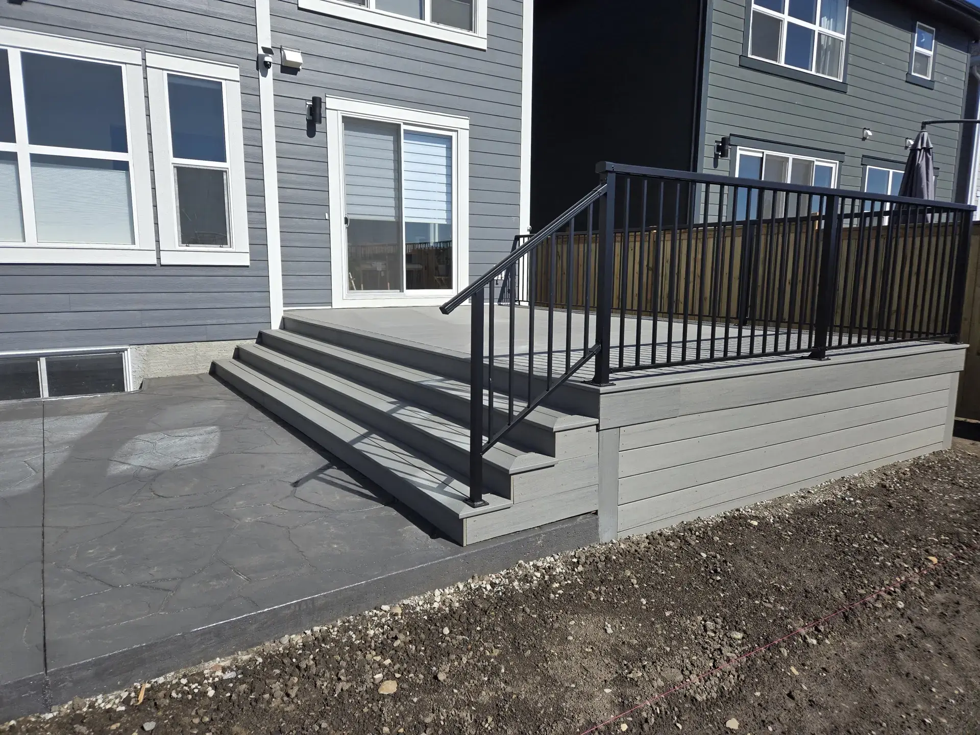 Custom composite deck building in Calgary - Serenity Construction Ltd
