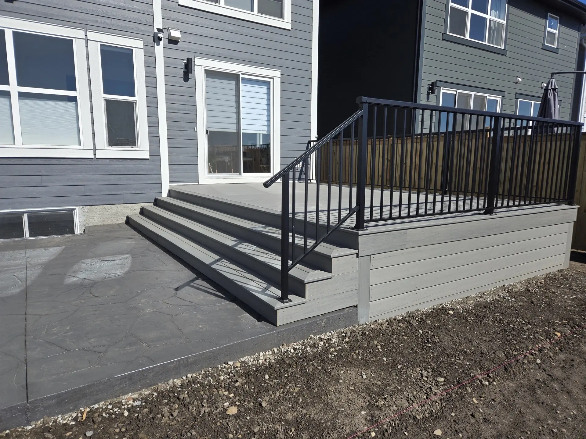 Custom composite deck building in Calgary - Serenity Construction Ltd