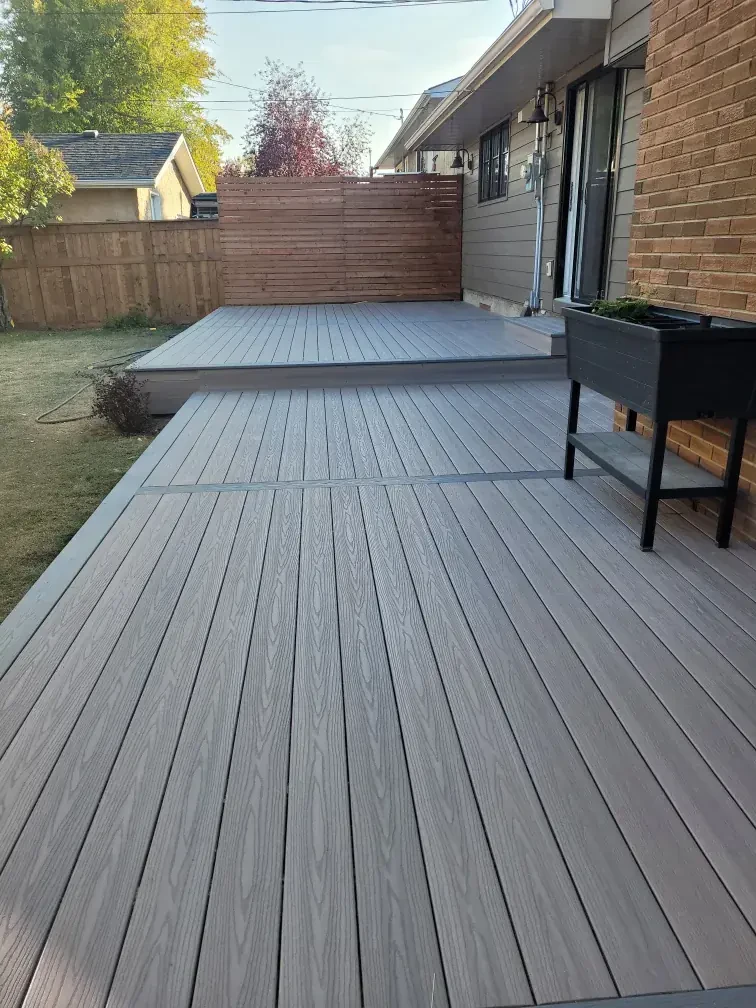 AZEK PVC deck with premium finish in Calgary