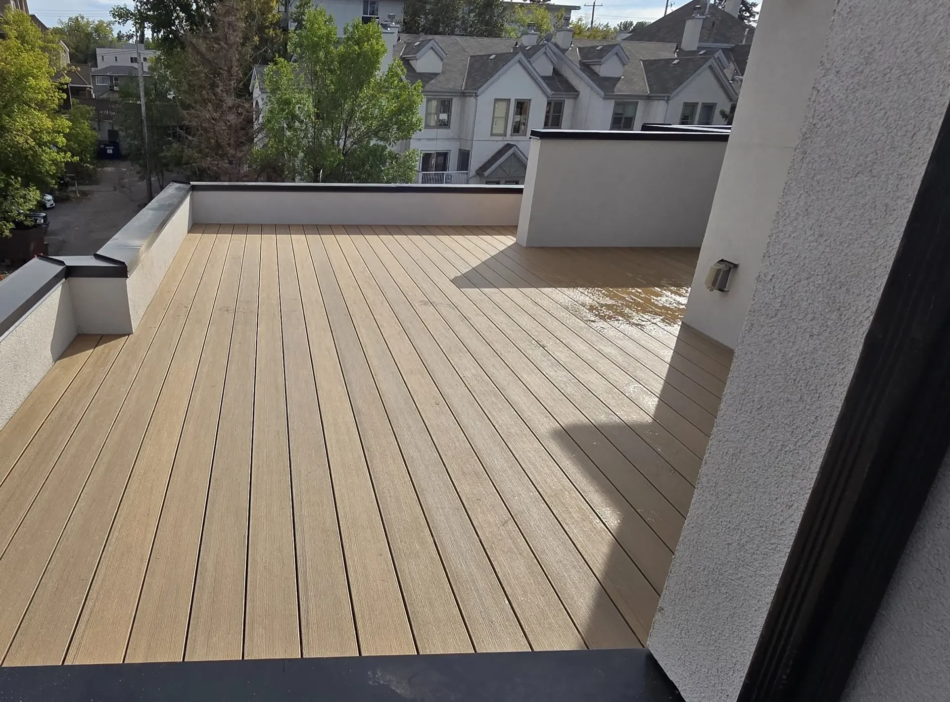 AZEK PVC decking installation in Calgary - Serenity Construction