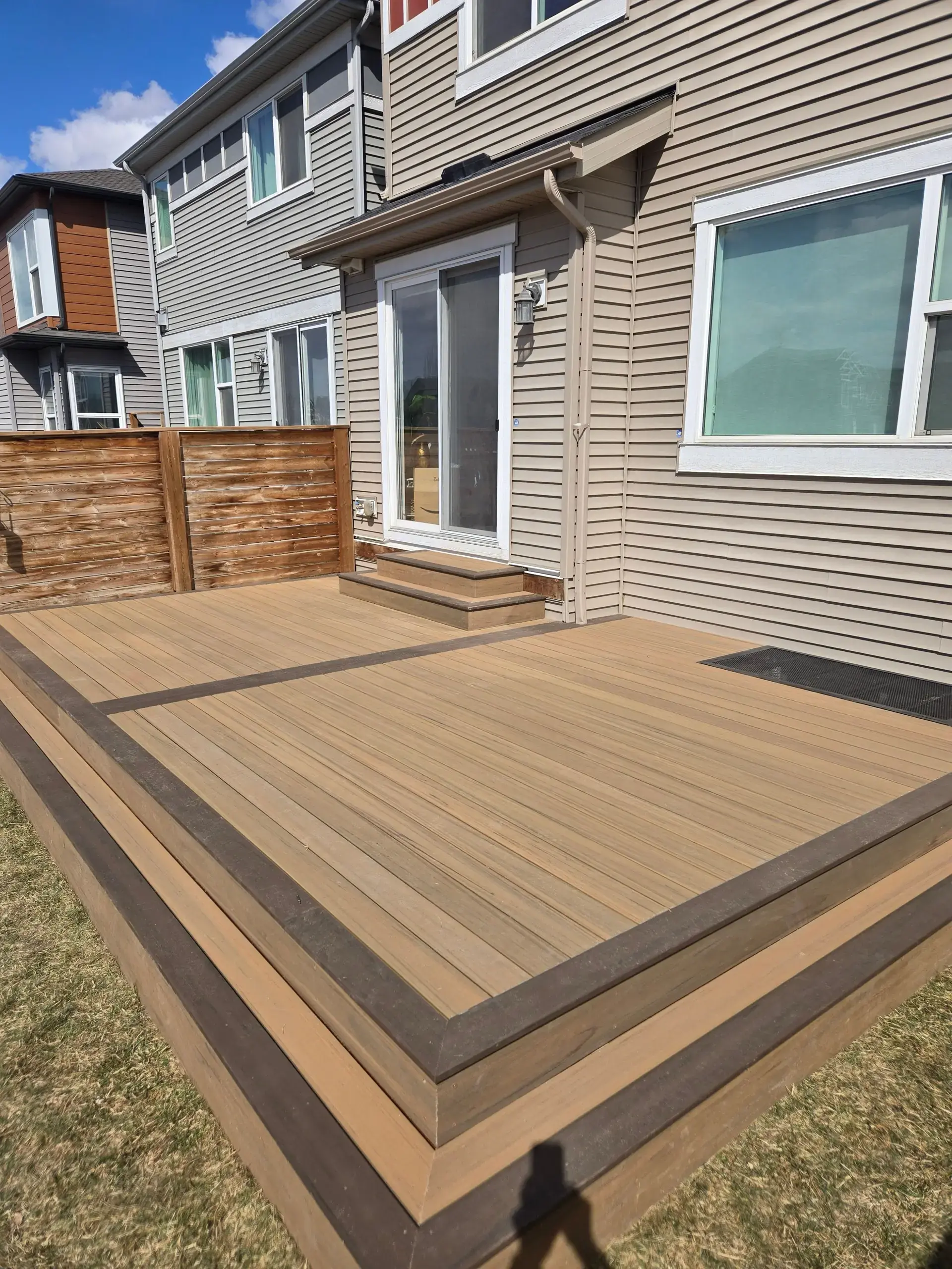 Custom composite deck construction in Calgary by Serenity Construction