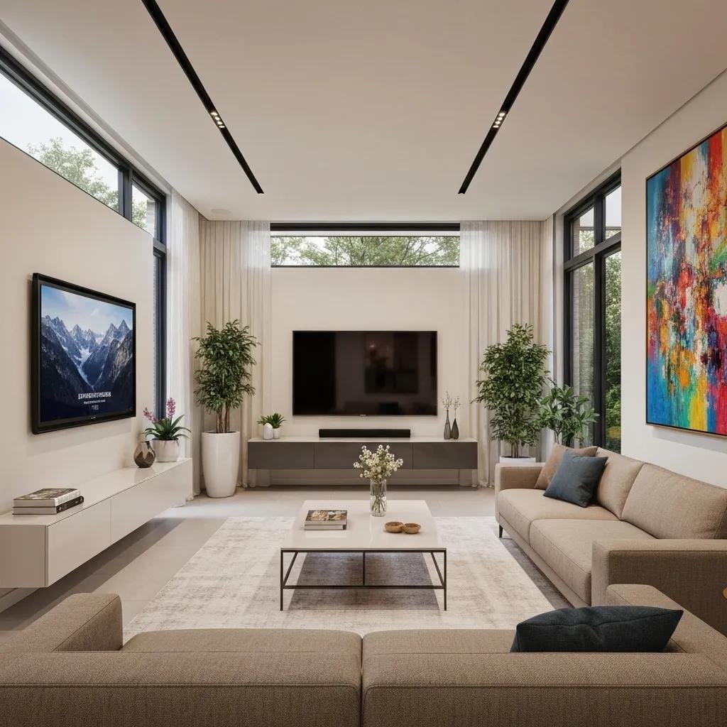 Custom deck design in a Calgary backyard with modern features and lush greenery