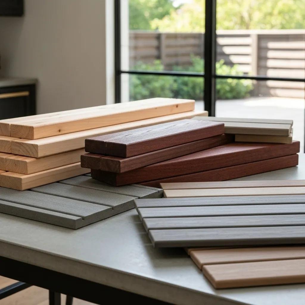 Comparison of wood and composite decking materials for custom deck projects