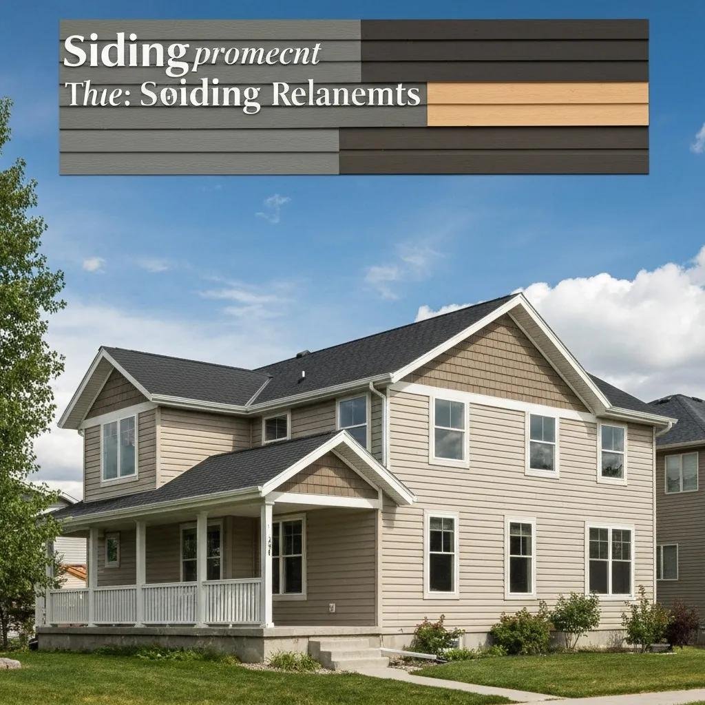 Calgary home with various siding materials highlighting the importance of siding replacement