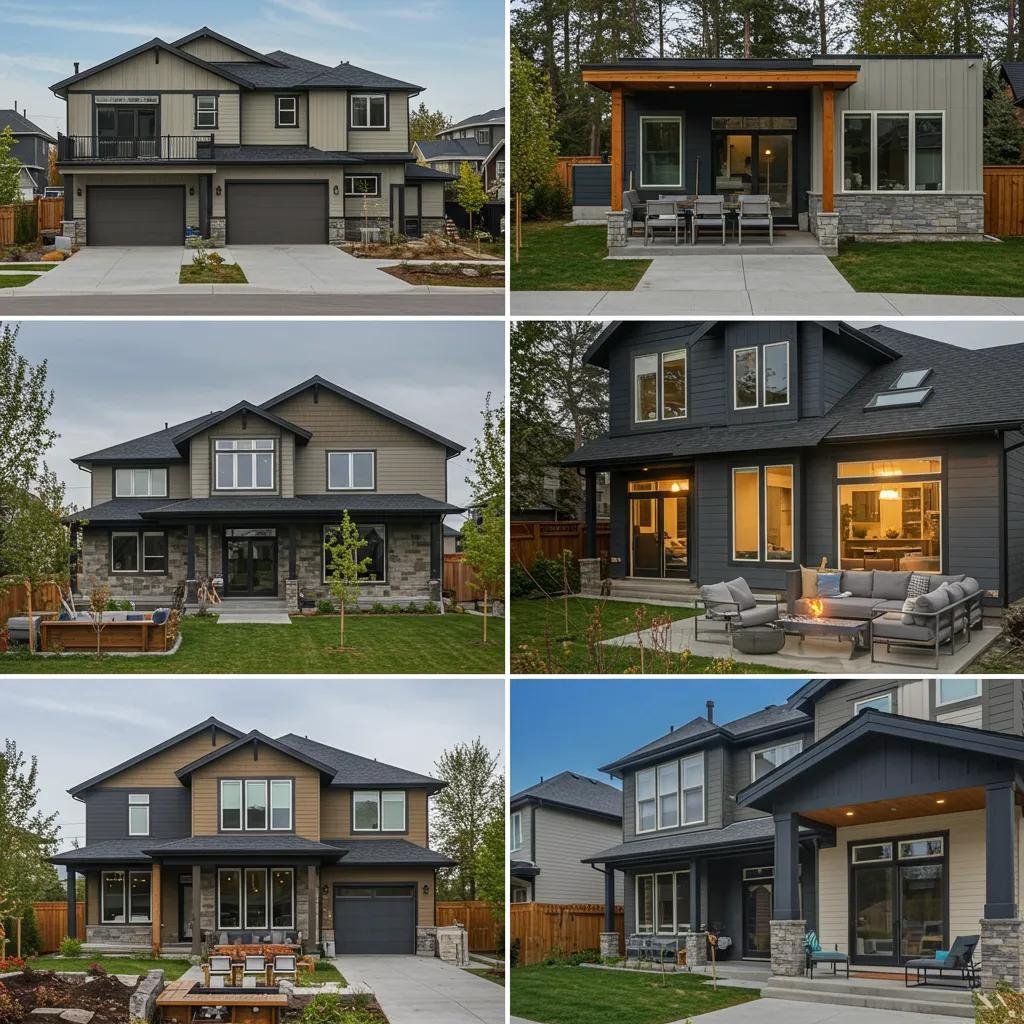 Modern exterior renovation trends in Calgary featuring minimalist designs and inviting outdoor living spaces