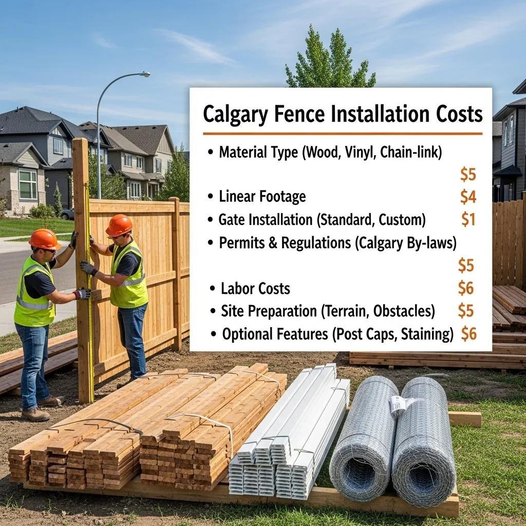 Fence installation in Calgary — sitework and materials affecting project cost